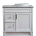 Bellaterra Home Terni 37" 1-Door 2-Drawer White Freestanding Vanity Set - Luxe Vanity & Tub