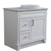 Bellaterra Home Terni 37" 1-Door 2-Drawer White Freestanding Vanity Set - Luxe Vanity & Tub