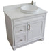 Bellaterra Home Terni 37" 1-Door 2-Drawer White Freestanding Vanity Set - Luxe Vanity & Tub