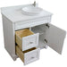 Bellaterra Home Terni 37" 1-Door 2-Drawer White Freestanding Vanity Set - Luxe Vanity & Tub