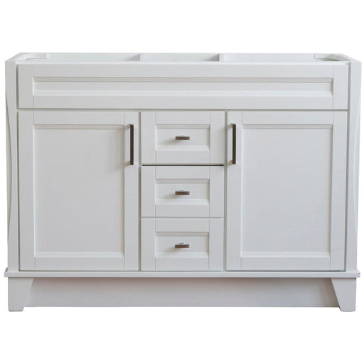 Bellaterra Home Terni 48" 2-Door 2-Drawer White Freestanding Vanity Base