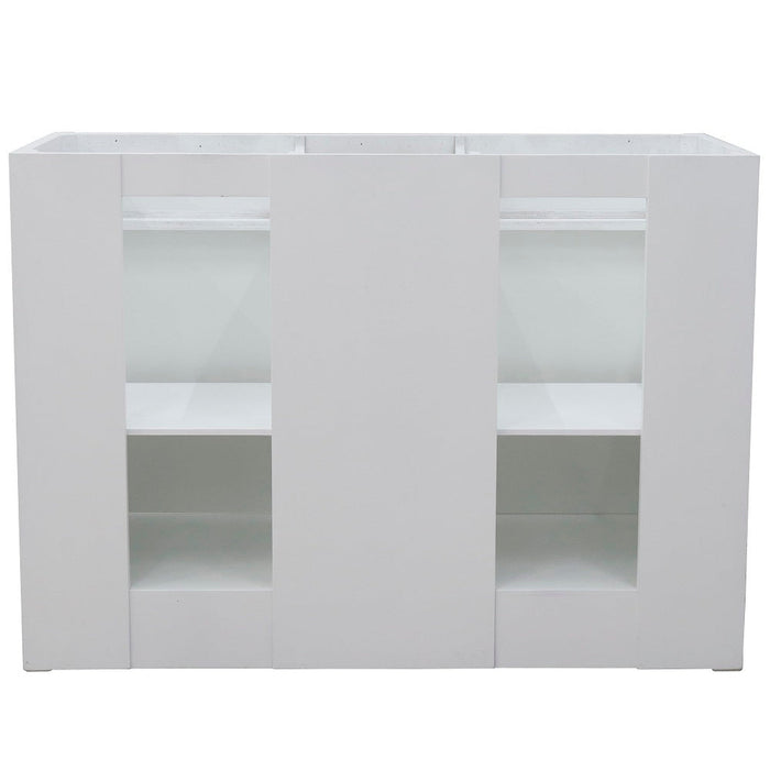 Bellaterra Home Terni 48" 2-Door 2-Drawer White Freestanding Vanity Base - Luxe Vanity & Tub