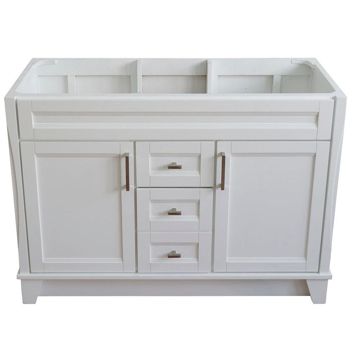 Bellaterra Home Terni 48" 2-Door 2-Drawer White Freestanding Vanity Base - Luxe Vanity & Tub