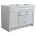 Bellaterra Home Terni 48" 2-Door 2-Drawer White Freestanding Vanity Base - Luxe Vanity & Tub