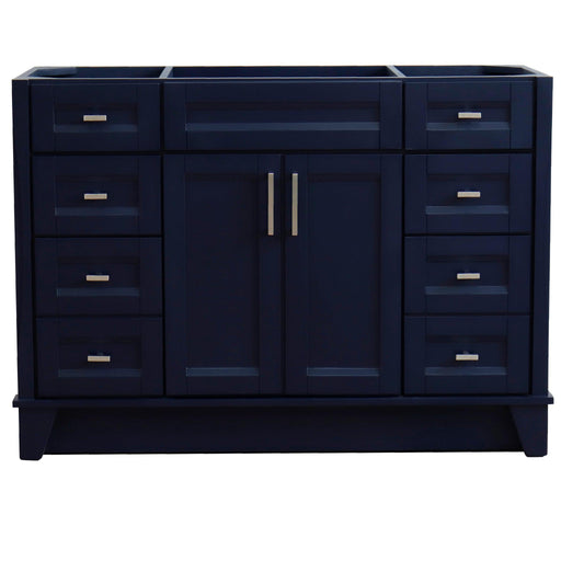 Bellaterra Home Terni 48" 2-Door 6-Drawer Blue Freestanding Vanity Base