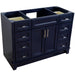 Bellaterra Home Terni 48" 2-Door 6-Drawer Blue Freestanding Vanity Base - Luxe Vanity & Tub