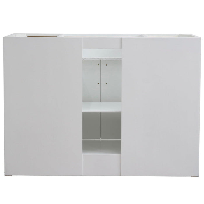 Bellaterra Home Terni 48" 2-Door 6-Drawer White Freestanding Vanity Base - Luxe Vanity & Tub