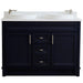 Bellaterra Home Terni 49" 2-Door 2-Drawer Blue Freestanding Vanity Set With Ceramic Double Vessel Sink and White Quartz Top - Luxe Vanity & Tub