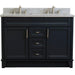 Bellaterra Home Terni 49" 2-Door 2-Drawer Dark Gray Freestanding Vanity Set - Luxe Vanity & Tub