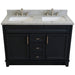 Bellaterra Home Terni 49" 2-Door 2-Drawer Dark Gray Freestanding Vanity Set - Luxe Vanity & Tub