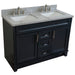 Bellaterra Home Terni 49" 2-Door 2-Drawer Dark Gray Freestanding Vanity Set - Luxe Vanity & Tub