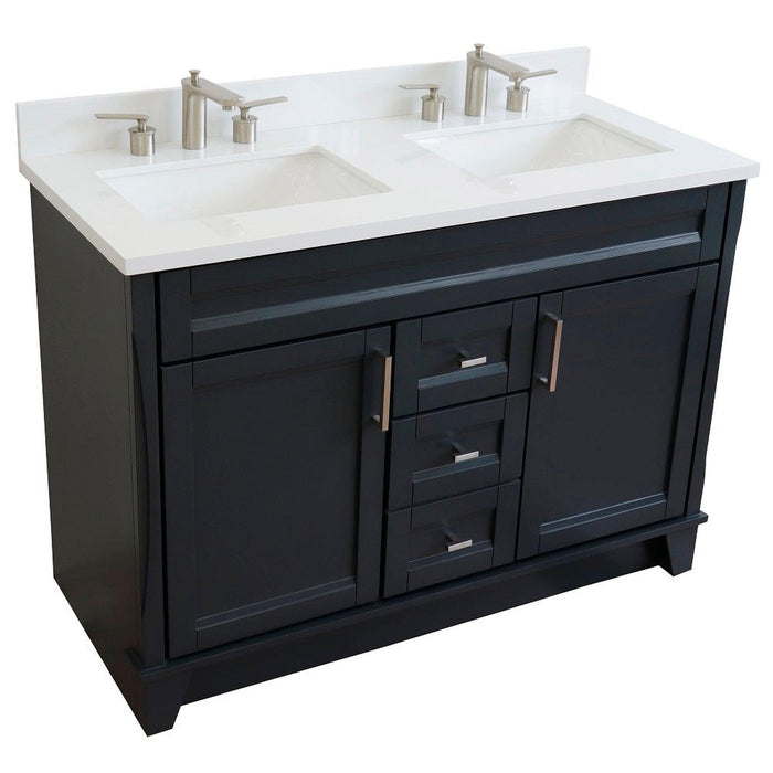 Bellaterra Home Terni 49" 2-Door 2-Drawer Dark Gray Freestanding Vanity Set - Luxe Vanity & Tub