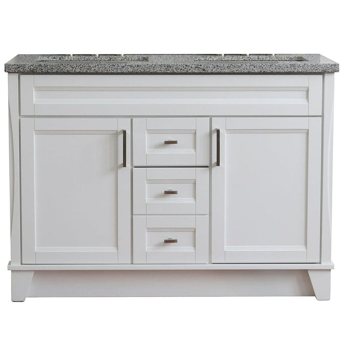 Bellaterra Home Terni 49" 2-Door 2-Drawer White Freestanding Vanity Set - Luxe Vanity & Tub