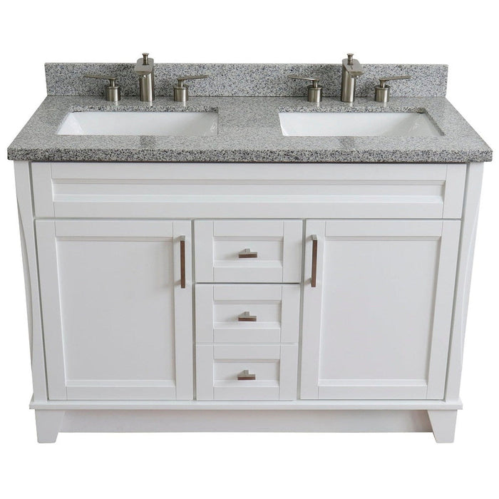 Bellaterra Home Terni 49" 2-Door 2-Drawer White Freestanding Vanity Set - Luxe Vanity & Tub