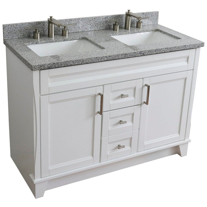 Bellaterra Home Terni 49" 2-Door 2-Drawer White Freestanding Vanity Set - Luxe Vanity & Tub