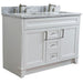 Bellaterra Home Terni 49" 2-Door 2-Drawer White Freestanding Vanity Set With Ceramic Double Undermount Rectangular Sink and White Carrara Marble Top - Luxe Vanity & Tub