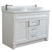 Bellaterra Home Terni 49" 2-Door 2-Drawer White Freestanding Vanity Set With Ceramic Double Vessel Sink and White Quartz Top - Luxe Vanity & Tub