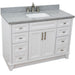 Bellaterra Home Terni 49" 2-Door 6-Drawer White Freestanding Vanity Set With Ceramic Undermount Rectangular Sink and Gray Granite Top - Luxe Vanity & Tub