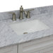 Bellaterra Home Terni 49" 2-Door 6-Drawer White Freestanding Vanity Set With Ceramic Undermount Rectangular Sink and White Carrara Marble Top - Luxe Vanity & Tub