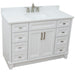 Bellaterra Home Terni 49" 2-Door 6-Drawer White Freestanding Vanity Set With Ceramic Undermount Rectangular Sink and White Quartz Top - Luxe Vanity & Tub