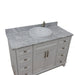 Bellaterra Home Terni 49" 2-Door 6-Drawer White Freestanding Vanity Set With Ceramic Vessel Sink and White Carrara Marble Top - Luxe Vanity & Tub