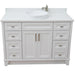 Bellaterra Home Terni 49" 2-Door 6-Drawer White Freestanding Vanity Set With Ceramic Vessel Sink and White Quartz Top - Luxe Vanity & Tub