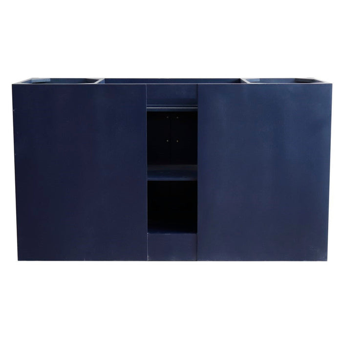 Bellaterra Home Terni 60" 2-Door 6-Drawer Blue Freestanding Vanity Base - Luxe Vanity & Tub