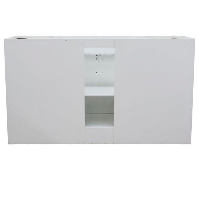 Bellaterra Home Terni 60" 2-Door 6-Drawer White Freestanding Vanity Base - Luxe Vanity & Tub