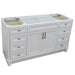 Bellaterra Home Terni 60" 2-Door 6-Drawer White Freestanding Vanity Base - Luxe Vanity & Tub