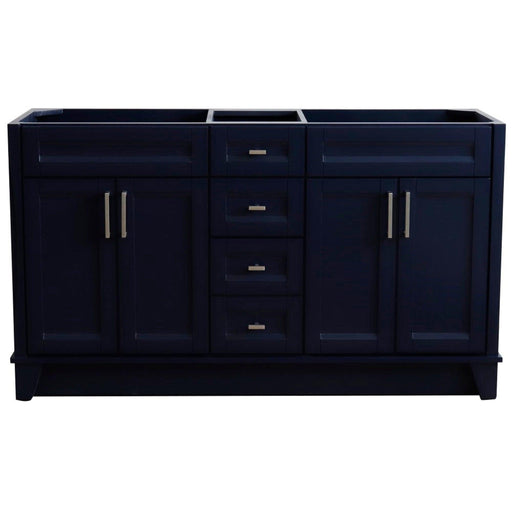 Bellaterra Home Terni 60" 4-Door 3-Drawer Blue Freestanding Vanity Base