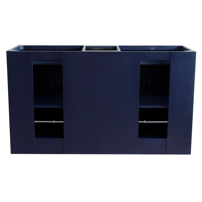 Bellaterra Home Terni 60" 4-Door 3-Drawer Blue Freestanding Vanity Base - Luxe Vanity & Tub