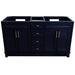 Bellaterra Home Terni 60" 4-Door 3-Drawer Blue Freestanding Vanity Base - Luxe Vanity & Tub