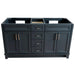 Bellaterra Home Terni 60" 4-Door 3-Drawer Dark Gray Freestanding Vanity Base - Luxe Vanity & Tub