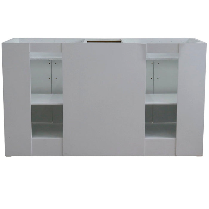 Bellaterra Home Terni 60" 4-Door 3-Drawer White Freestanding Vanity Base - Luxe Vanity & Tub