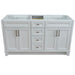 Bellaterra Home Terni 60" 4-Door 3-Drawer White Freestanding Vanity Base - Luxe Vanity & Tub