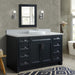 Bellaterra Home Terni 61" 2-Door 6-Drawer Dark Gray Freestanding Vanity Set With Ceramic Vessel Sink And Gray Granite Top