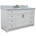 Bellaterra Home Terni 61" 2-Door 6-Drawer White Freestanding Vanity Set With Ceramic Undermount Rectangular Sink And White Carrara Marble Top - Luxe Vanity & Tub