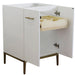 Bellaterra Home Tivoli 24" 2-Door 1-Drawer White Freestanding Vanity Base - Luxe Vanity & Tub