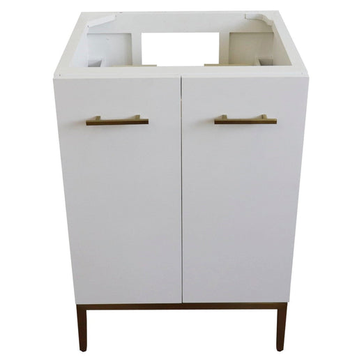 Bellaterra Home Tivoli 24" 2-Door 1-Drawer White Freestanding Vanity Base - Luxe Vanity & Tub