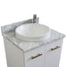 Bellaterra Home Tivoli 25" 2-Door 1-Drawer White Freestanding Vanity Set With Ceramic Vessel Sink and White Carrara Marble Top - Luxe Vanity & Tub