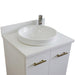 Bellaterra Home Tivoli 25" 2-Door 1-Drawer White Freestanding Vanity Set With Ceramic Vessel Sink and White Quartz Top - Luxe Vanity & Tub