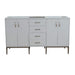 Bellaterra Home Tivoli 60" 4-Door 3-Drawer White Freestanding Double Vanity Base