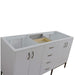 Bellaterra Home Tivoli 60" 4-Door 3-Drawer White Freestanding Double Vanity Base - Luxe Vanity & Tub