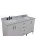 Bellaterra Home Tivoli 61" 4-Door 3-Drawer White Freestanding Double Vanity Set - Luxe Vanity & Tub