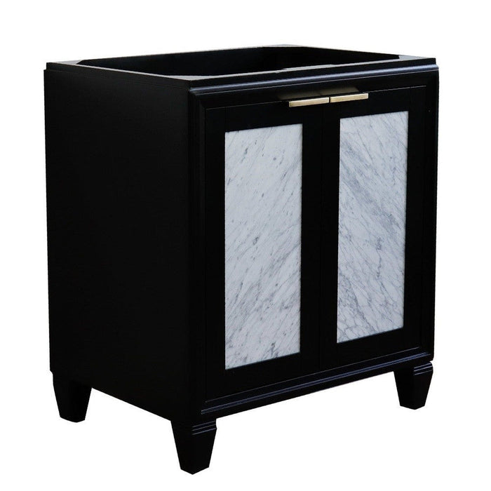 Bellaterra Home Trento 30" 2-Door 1-Drawer Black Freestanding Vanity Base - Luxe Vanity & Tub