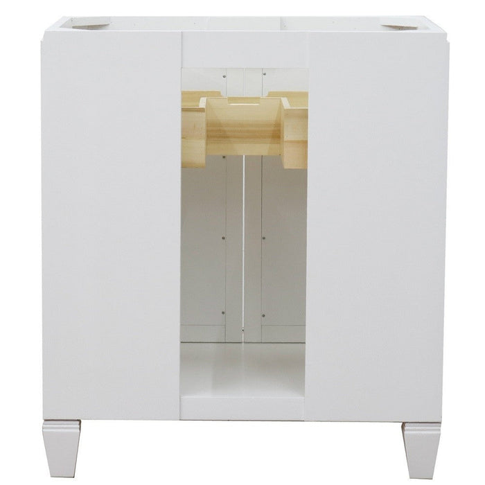 Bellaterra Home Trento 30" 2-Door 1-Drawer White Freestanding Vanity Base - Luxe Vanity & Tub