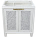 Bellaterra Home Trento 30" 2-Door 1-Drawer White Freestanding Vanity Base - Luxe Vanity & Tub