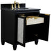 Bellaterra Home Trento 31" 2-Door 1-Drawer Black Freestanding Vanity Set - Luxe Vanity & Tub