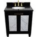 Bellaterra Home Trento 31" 2-Door 1-Drawer Black Freestanding Vanity Set - Luxe Vanity & Tub