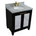 Bellaterra Home Trento 31" 2-Door 1-Drawer Black Freestanding Vanity Set - Luxe Vanity & Tub